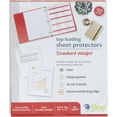 Document Protectors; Document Type: Sheet Protector; Material: Polypropylene; Color: Clear; For Document Width: 8.5 in; For Document Length: 11 in