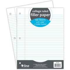 Note Pads, Writing Pads & Notebooks; Product Type: College Ruled Filler Paper; Paper Color: White; Style of Rule: College; Binding Location: Side