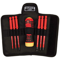 Screwdriver Sets; Screwdriver Types Included: Posidriv, Slotted; Container Type: Roll-Up Pouch; Tether Style: Not Tether Capable