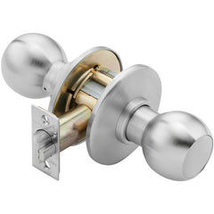 Knob Locksets; Type: Passage; Key Type: Keyed Different; Material: Metal; Finish/Coating: Satin Chrome; Compatible Door Thickness: 1-3/4" to 2-1/4"; Backset: 2.75; Lockset Grade: Grade 1