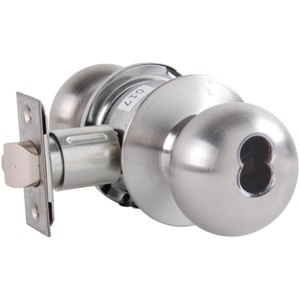 Knob Locksets; Type: Privacy; Key Type: Keyed Different; Material: Metal; Finish/Coating: Satin Chrome; Compatible Door Thickness: 1-3/8" to 1-3/4"; Backset: 2.75; Lockset Grade: Grade 2