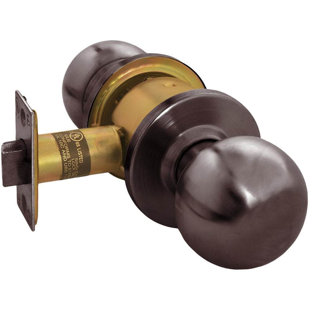 Knob Locksets; Type: Passage; Key Type: Keyed Different; Material: Metal; Finish/Coating: Oil-Rubbed Bronze; Compatible Door Thickness: 1-3/8" to 1-3/4"; Backset: 2.375; Lockset Grade: Grade 2