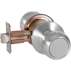 Knob Locksets; Type: Passage; Key Type: Keyed Different; Material: Metal; Finish/Coating: Satin Chrome; Compatible Door Thickness: 1-3/8" to 1-7/8"; Backset: 2.75; Lockset Grade: Grade 2