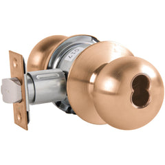 Knob Locksets; Type: Entrance; Key Type: Keyed Different; Material: Metal; Finish/Coating: Satin Bronze; Compatible Door Thickness: 1-3/8" to 1-3/4"; Backset: 2.75; Lockset Grade: Grade 2