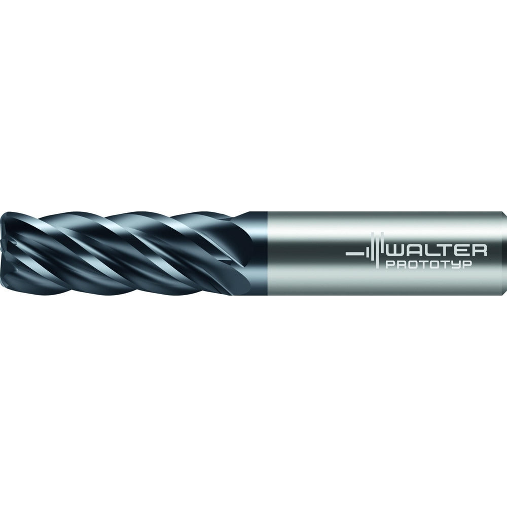 Corner Radius End Mill: 3/8" Dia, 1-1/4" LOC, 0.0150" Radius, 5 Flute, Solid Carbide