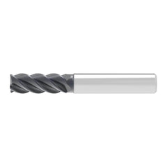 Corner Chamfer End Mill: 4.50 mm Dia, 13.00 mm LOC, 4 Flute, 0.07 mm Chamfer Width, Solid Carbide