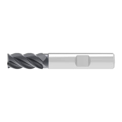 Corner Chamfer End Mill: 17.00 mm Dia, 27.00 mm LOC, 4 Flute, 0.20 mm Chamfer Width, Solid Carbide