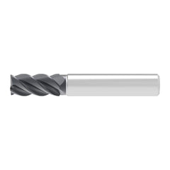 Corner Chamfer End Mill: 17.00 mm Dia, 27.00 mm LOC, 4 Flute, 0.20 mm Chamfer Width, Solid Carbide