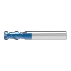 Corner Chamfer End Mill: 10.00 mm Dia, 22.00 mm LOC, 2 Flute, 0.10 mm Chamfer Width, Solid Carbide