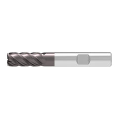 Corner Chamfer End Mill: 18.00 mm Dia, 35.00 mm LOC, 5 Flute, 0.35 mm Chamfer Width, Solid Carbide