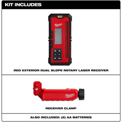 Level Accessories; Type: Receiver; For Use With: Leveling, Grading, And Aligning Applications; Material: Plastic; Color: Red, Black; Overall Height: 1.3 in; Length (Inch): 7.11 in