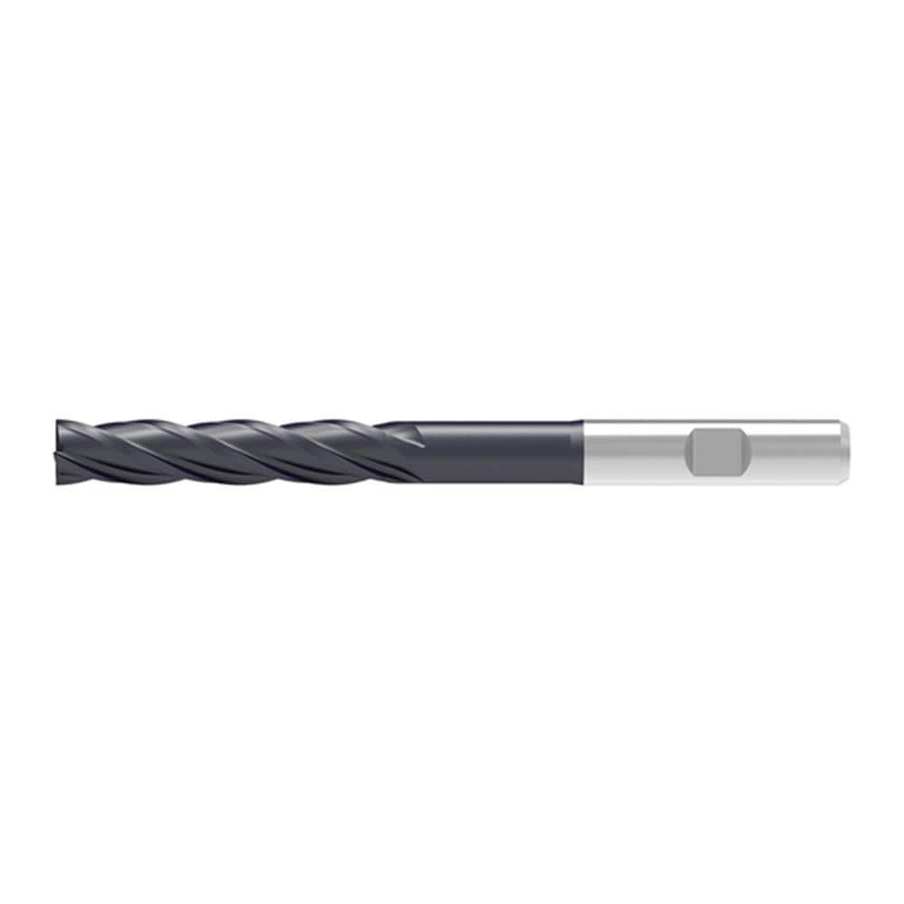 Corner Chamfer End Mill: 12.00 mm Dia, 60.00 mm LOC, 4 Flute, 0.13 mm Chamfer Width, Solid Carbide