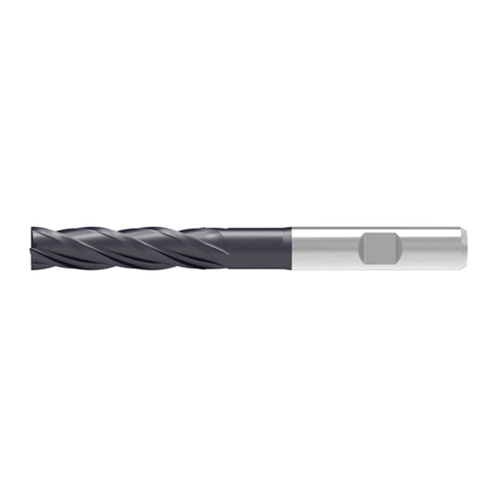 Corner Chamfer End Mill: 8.00 mm Dia, 32.00 mm LOC, 4 Flute, 0.08 mm Chamfer Width, Solid Carbide