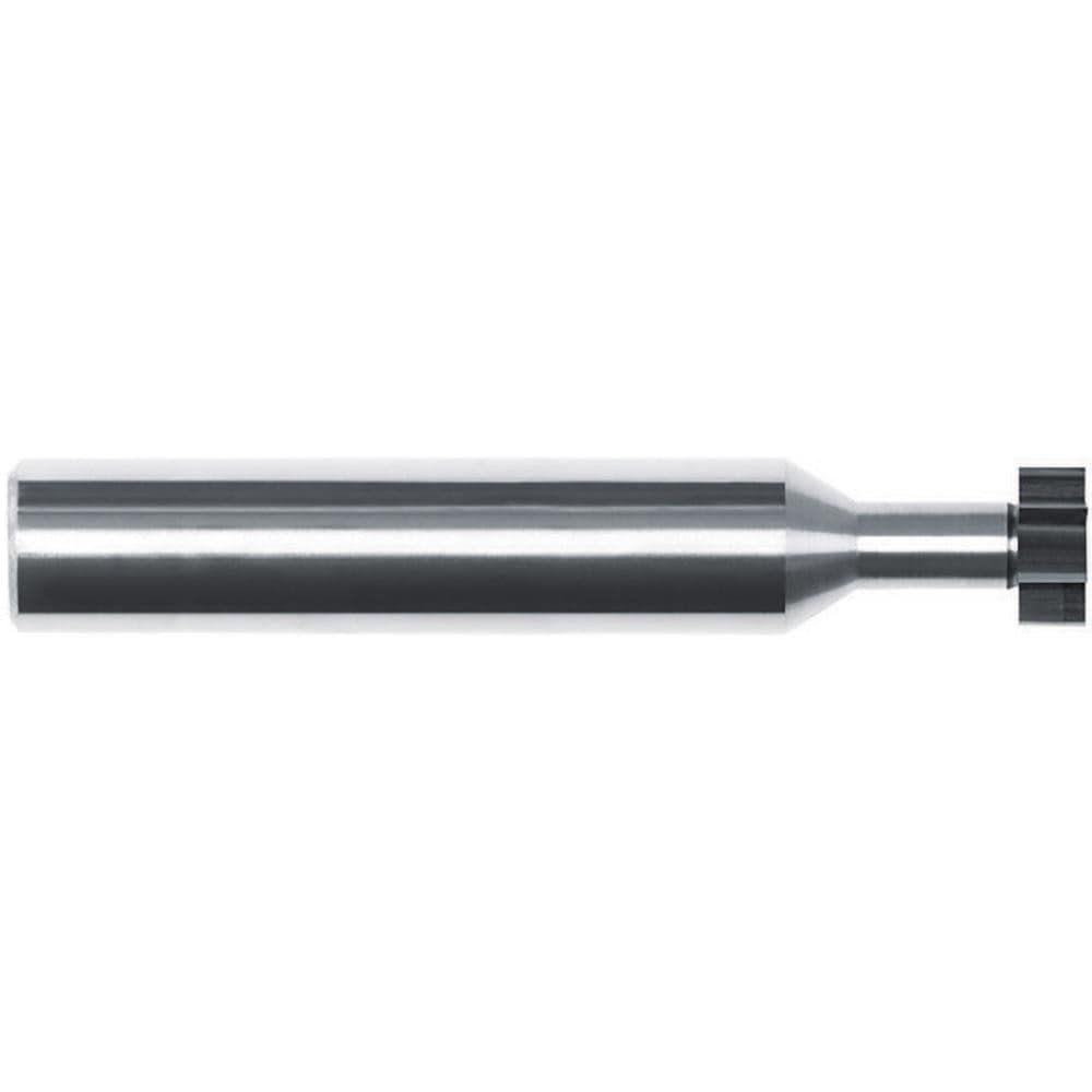 Woodruff Keyseat Cutter: 1/8" Cut Dia, 1/32" Cut Width, 1/8" Shank Dia, Straight Tooth