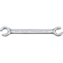 Flare Nut Wrenches; Wrench Type: Open End; Head Type: Straight; Double/Single End: Double; Opening Type: 12-Point Flare Nut; Material: Steel; Finish: Chrome