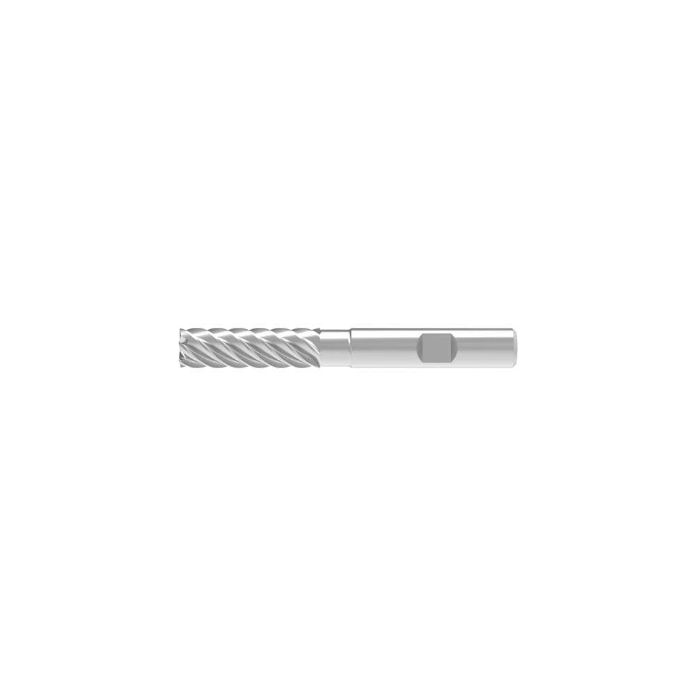 Corner Chamfer End Mill: 10.00 mm Dia, 35.00 mm LOC, 6 Flute, 0.05 mm Chamfer Width, Solid Carbide