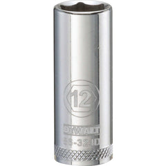 Deep  Hand Socket: 3/8" Drive, 12.00 mm Socket, 6-Point