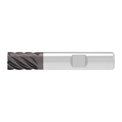 Corner Chamfer End Mill: 9.00 mm Dia, 14.00 mm LOC, 6 Flute, 0.04 mm Chamfer Width, Solid Carbide