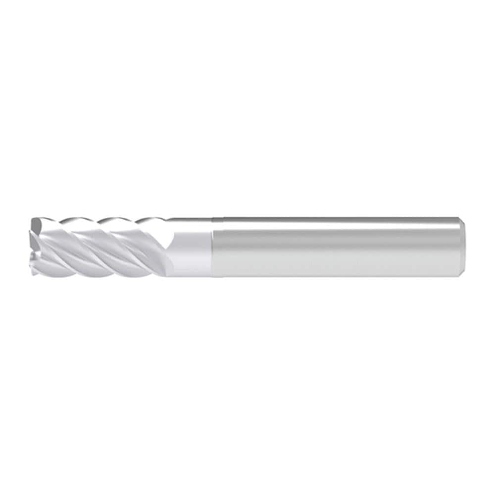 Corner Chamfer End Mill: 12.00 mm Dia, 26.00 mm LOC, 5 Flute, 0.30 mm Chamfer Width, Solid Carbide