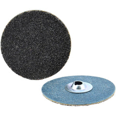 Quick-Change Disc: Type S, 2" Dia, 36 Grit, Silicon Carbide, Coated