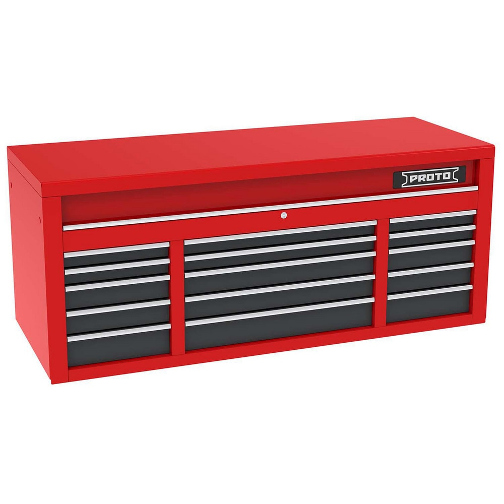 Bases & Risers & Add-Ons; Load Capacity (Lb.): 2075; For Use With: Top Chest; Overall Height (Inch): 27; Material: Steel; Color: Red, Gray; Number Of Drawers: 15.000; Overall Depth (Inch): 25-1/4; Overall Depth (Decimal Inch): 25.2500; Overall Height (Dec