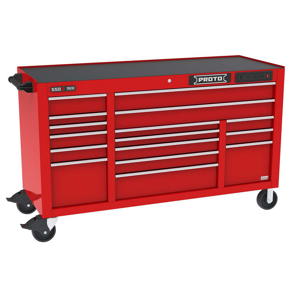 Steel Tool Roller Cabinet: 67" Wide, 41" High, 25-1/4" Deep, 16 Drawer