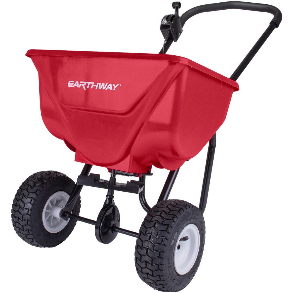 Landscape Spreaders; Spreader Type: Walk Behind Broadcast; Handle Type: Loop; Wheel Type: Pneumatic; Minimum Spread Width (Decimal Inch): 96; Minimum Spread Width (Feet): 8; Maximum Spread Width (Feet): 12; Maximum Spread Width (Decimal Inch): 144