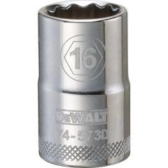 Standard  Hand Socket: 1/2" Drive, 16.00 mm Socket, 12-Point