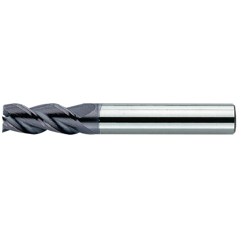 Square End Mill: 3/8" Dia, 3 Flute, Solid Carbide