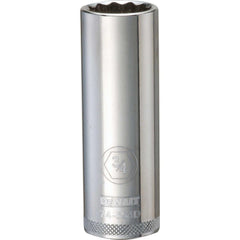 Deep  Hand Socket: 1/2" Drive, 3/4" Socket, 12-Point