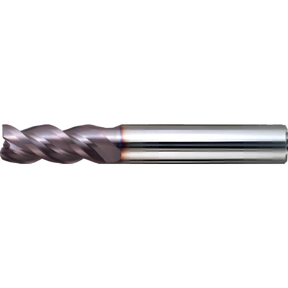 Square End Mill: 10.00 mm Dia, 22.00 mm LOC, 3 Flute, Solid Carbide