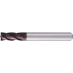 Square End Mill: 12.00 mm Dia, 30.00 mm LOC, 4 Flute, Solid Carbide