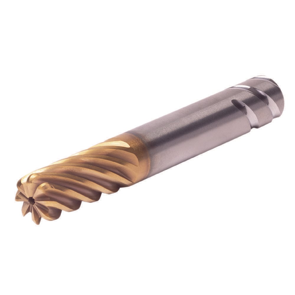 Corner Radius End Mill: 1" Dia, 1-3/4" LOC, 4.82 mm Radius, 8 Flute, Solid Carbide