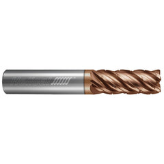 Corner Radius End Mill: 1" Dia, 2-5/8" LOC, 0.0300" Radius, 5 Flute, Solid Carbide