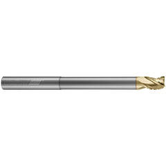 Corner Radius End Mill: 1/4" Dia, 3/8" LOC, 0.0300" Radius, 3 Flute, Solid Carbide