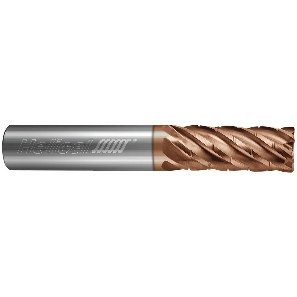 Corner Radius End Mill: 1/2" Dia, 2" LOC, 0.1250" Radius, 4 Flute, Solid Carbide