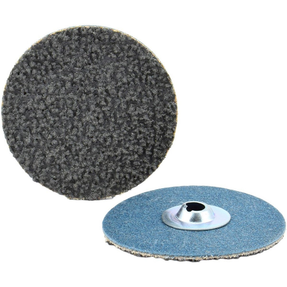 Quick-Change Disc: Type S, 3" Dia, 80 Grit, Silicon Carbide, Coated