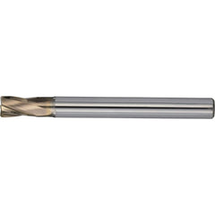 Corner Radius End Mill: 10.00 mm Dia, 25.00 mm LOC, 30 deg Helix, UT Coated, Corner Radius End, Centercutting Series C-CRS