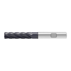 Corner Radius End Mill: 18.00 mm Dia, 91.00 mm LOC, 4.00 mm Radius, 5 Flute, Solid Carbide