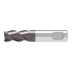 Corner Chamfer End Mill: 10.00 mm Dia, 16.00 mm LOC, 3 Flute, 0.10 mm Chamfer Width, Solid Carbide