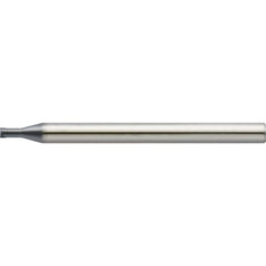 Corner Radius End Mill: 2.00 mm Dia, 1.00 mm LOC, 0 deg Helix, UDC Coated, Corner Radius End, Centercutting Series UDCLRSF