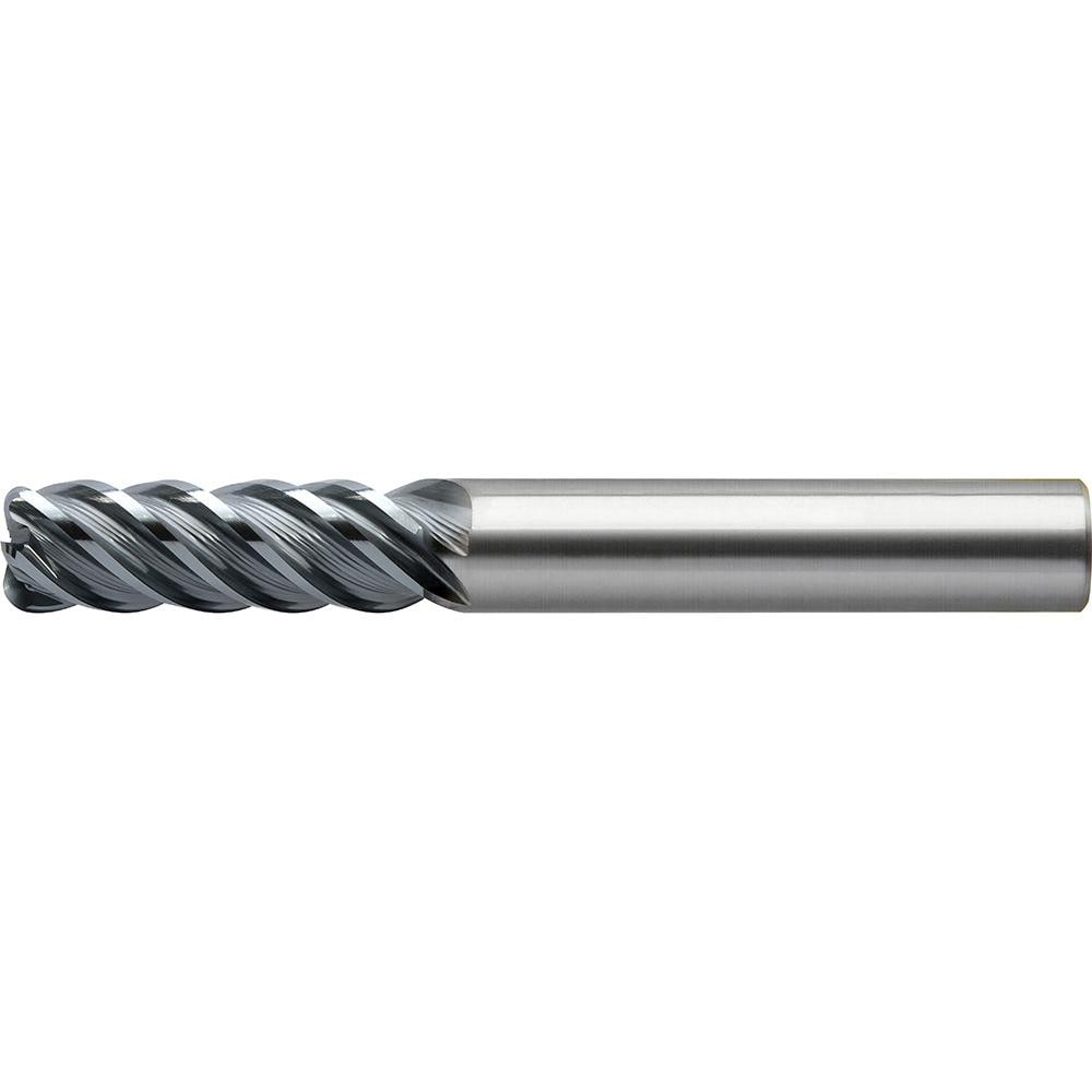 Corner Radius End Mill: 10.00 mm Dia, 30.00 mm LOC, UT Coated, Corner Radius End, Centercutting Series CXRS5