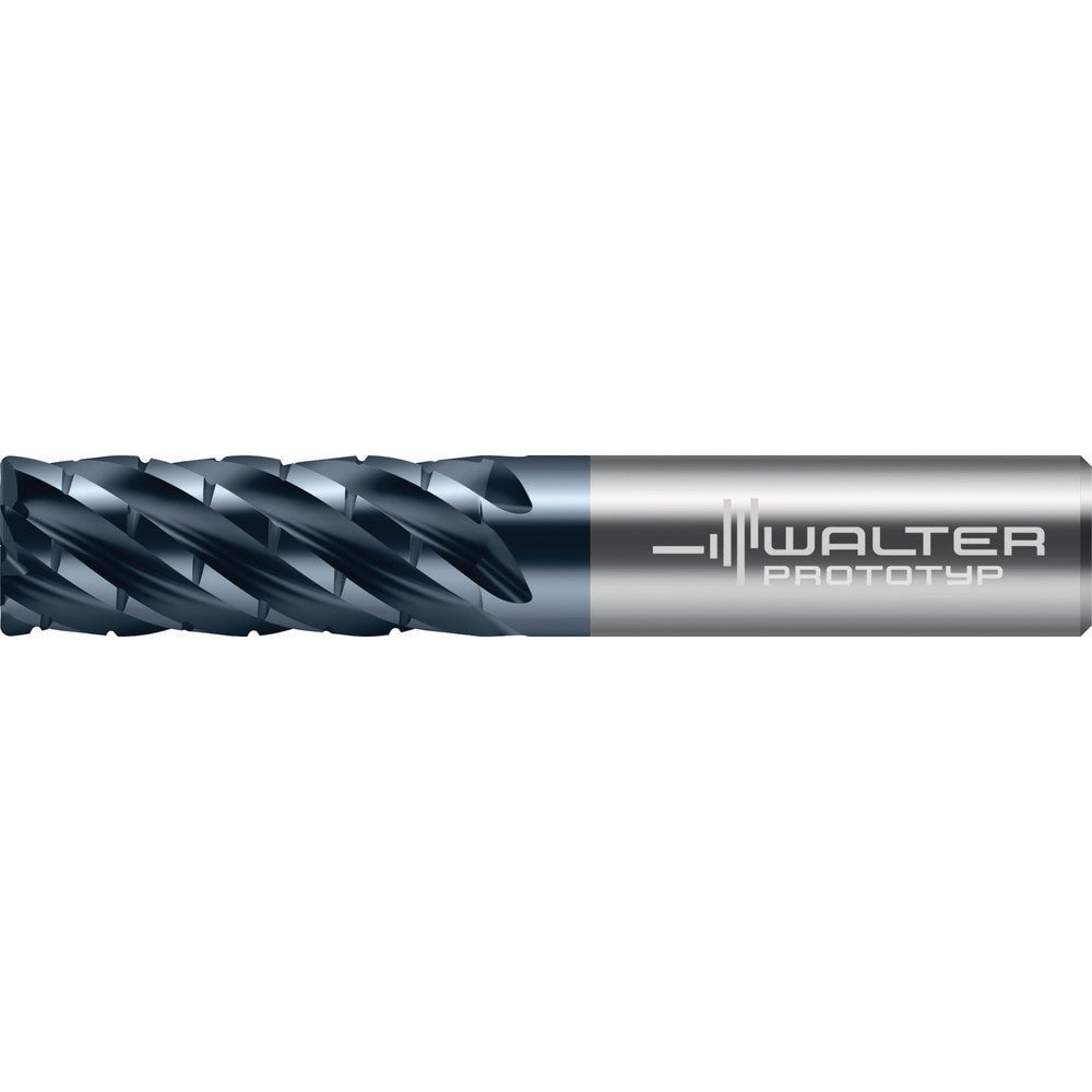 Corner Radius End Mill: 1/2" Dia, 1-1/4" LOC, 0.0300" Radius, 6 Flute, Solid Carbide