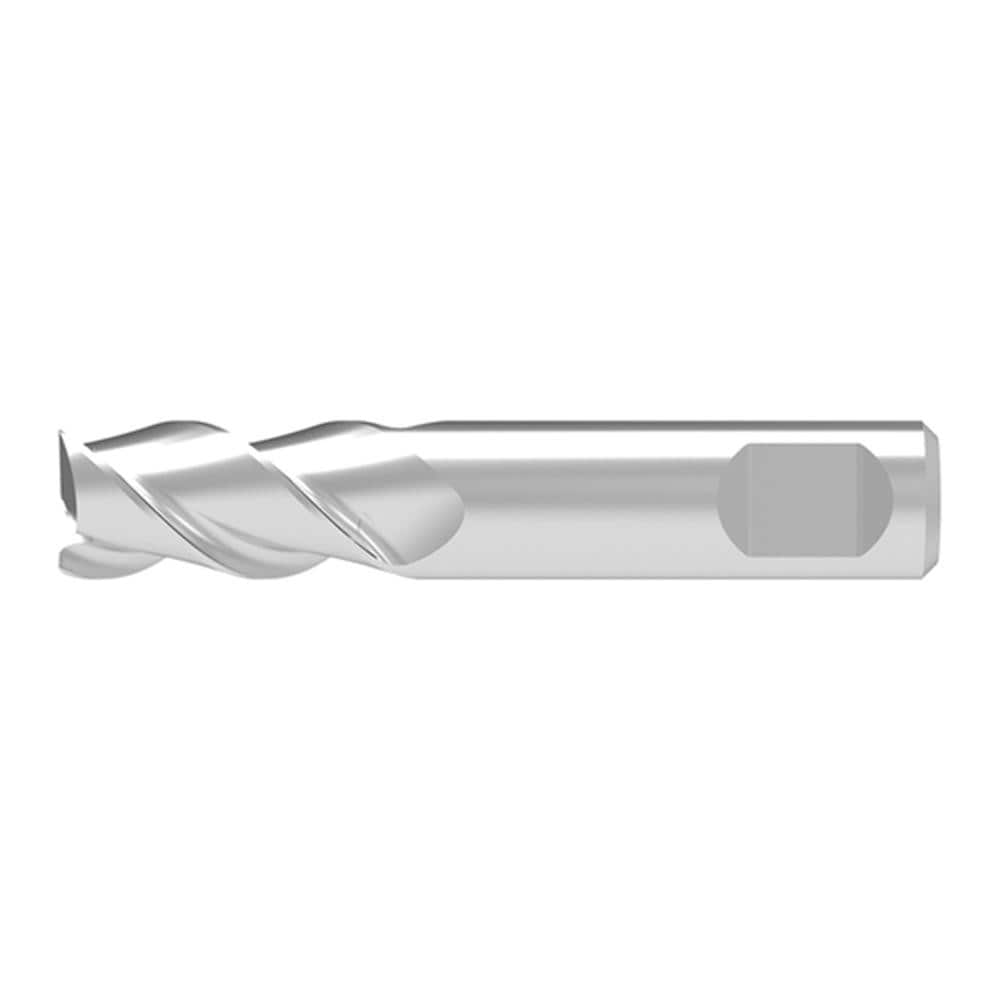 Corner Chamfer End Mill: 1.00 mm Dia, 2.00 mm LOC, 3 Flute, 0.05 mm Chamfer Width, Solid Carbide