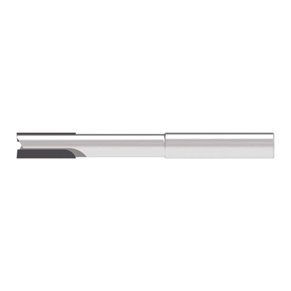 Corner Chamfer End Mill: 3.00 mm Dia, 6.00 mm LOC, 2 Flute, 0.10 mm Chamfer Width, Solid Carbide