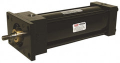 Double Acting Rodless Air Cylinder: 4" Bore, 2" Stroke, 250 psi Max, 1/2 NPTF Port, Head Rectangular Flange Mount