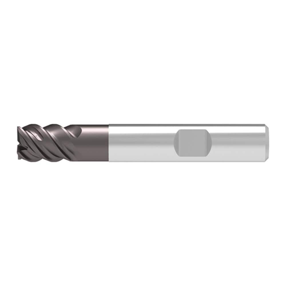 Corner Chamfer End Mill: 12.00 mm Dia, 16.00 mm LOC, 4 Flute, 0.15 mm Chamfer Width, Solid Carbide