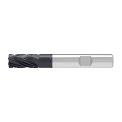 Corner Radius End Mill: 18.00 mm Dia, 38.00 mm LOC, 1.60 mm Radius, 6 Flute, Solid Carbide