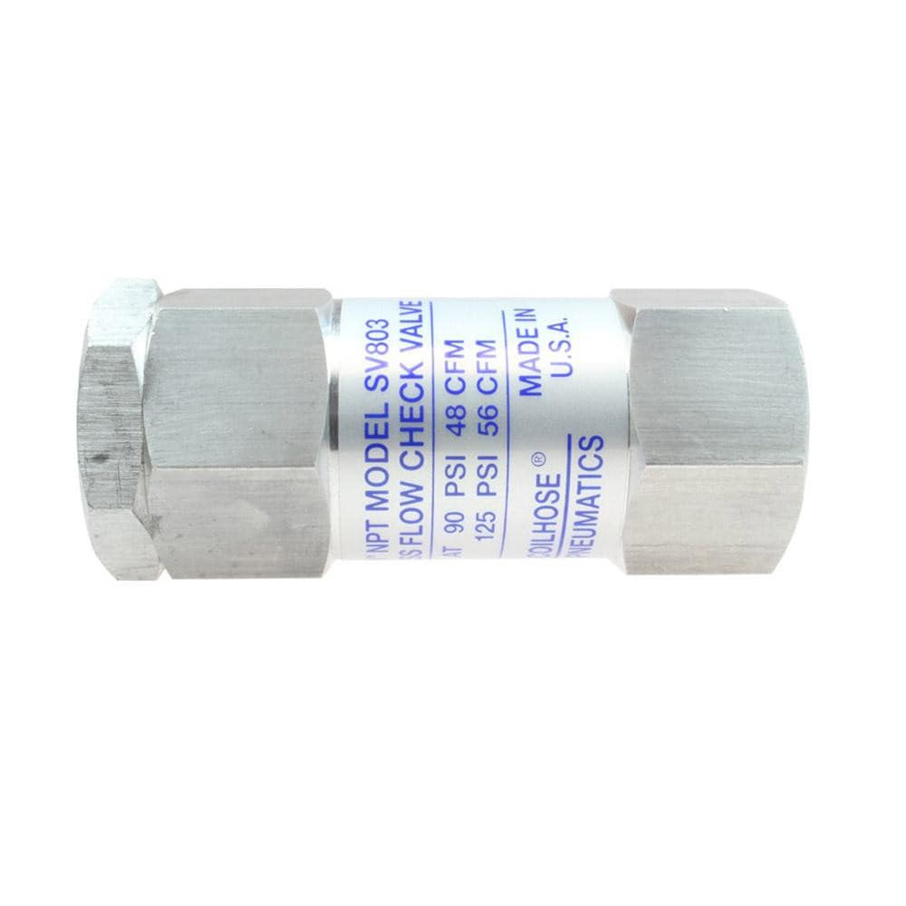 FLOW CHECK VALVE 3/8" COILHOSE SAFETY EXCESS