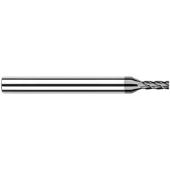 Corner Radius End Mill: 0.0620" Dia, 1.125" LOC, 0.0050" Radius, 4 Flute, Solid Carbide